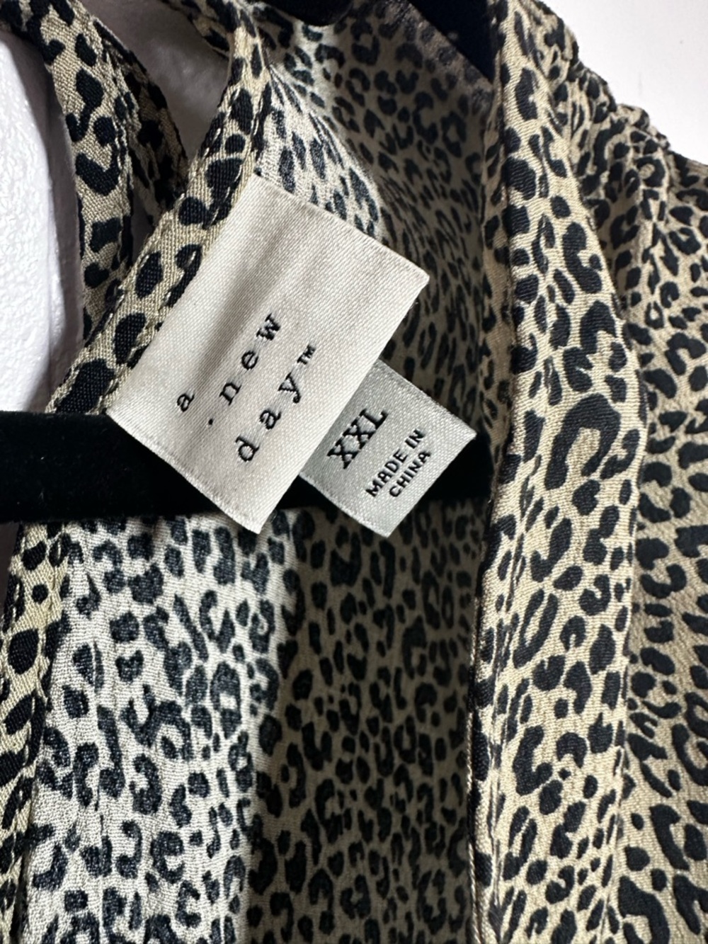 A New Day Leopard Print V-Neck Tiered Mini Dress XXL - Picture 5 of 5